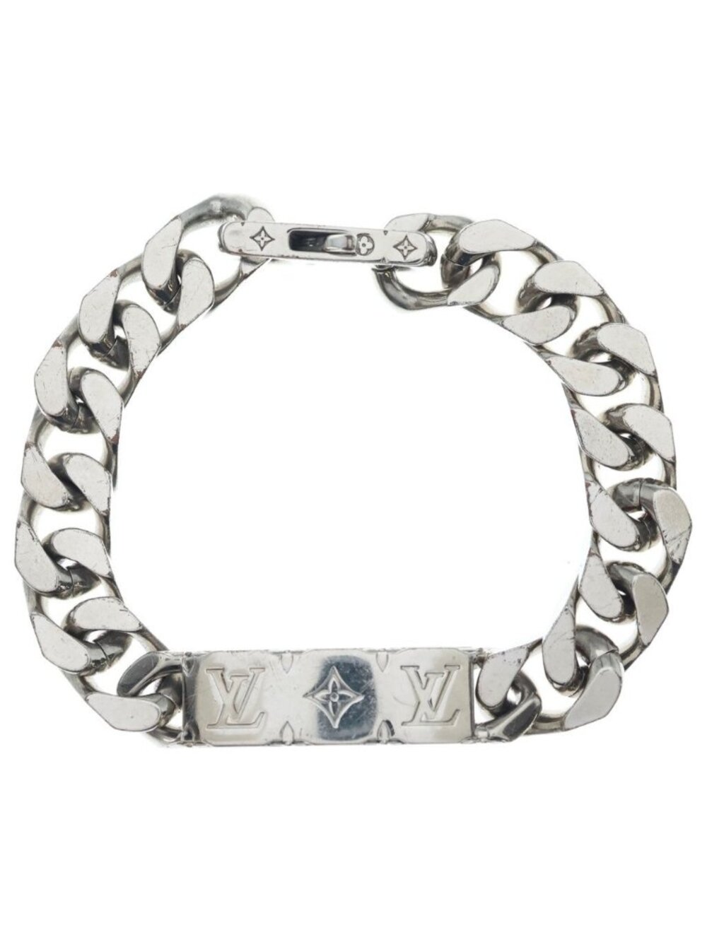 Louis Vuitton Monogram Chain Bracelet Silver